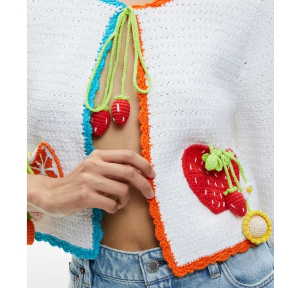 ALICE + OLIVIA Crochet Cardigan - Picture 6 of 8